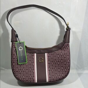 Wonder Burgundy Patterned Shoulder Bag